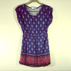 Pink Rose patterned dress size Small